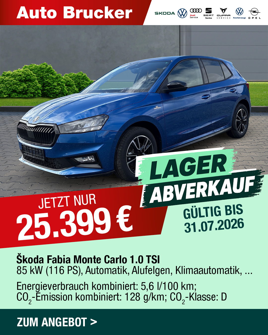 Lagerabverkauf Skoda Neuwagen