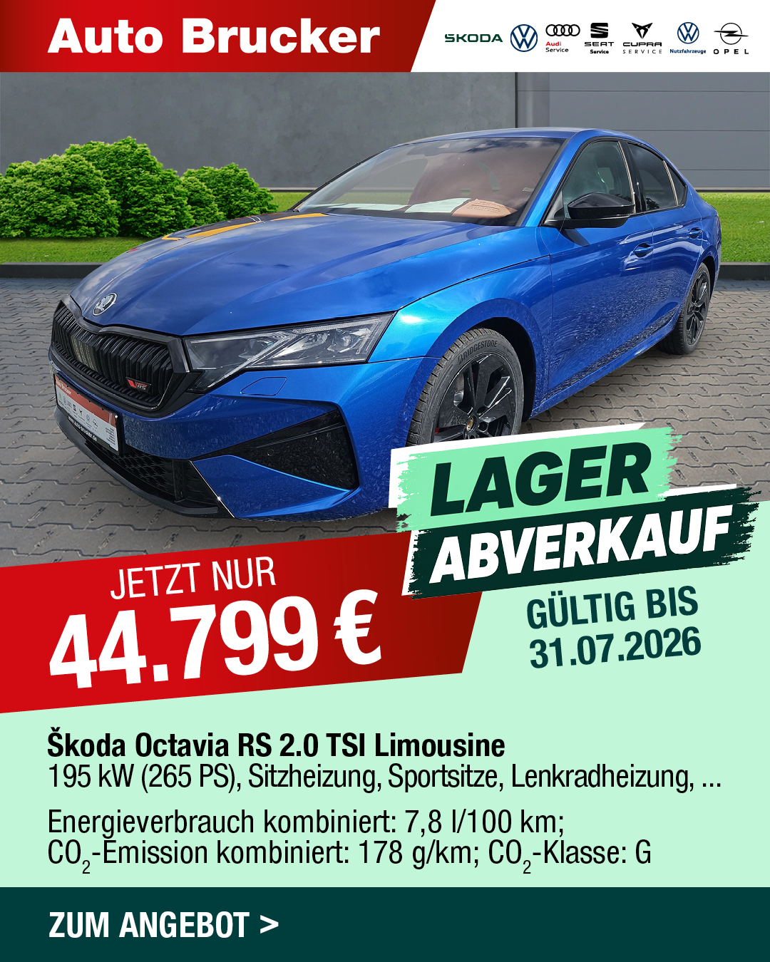 Lagerabverkauf Skoda Neuwagen