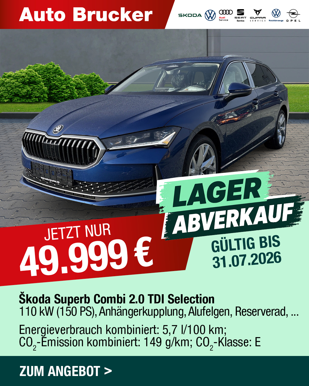 Lagerabverkauf Skoda Neuwagen