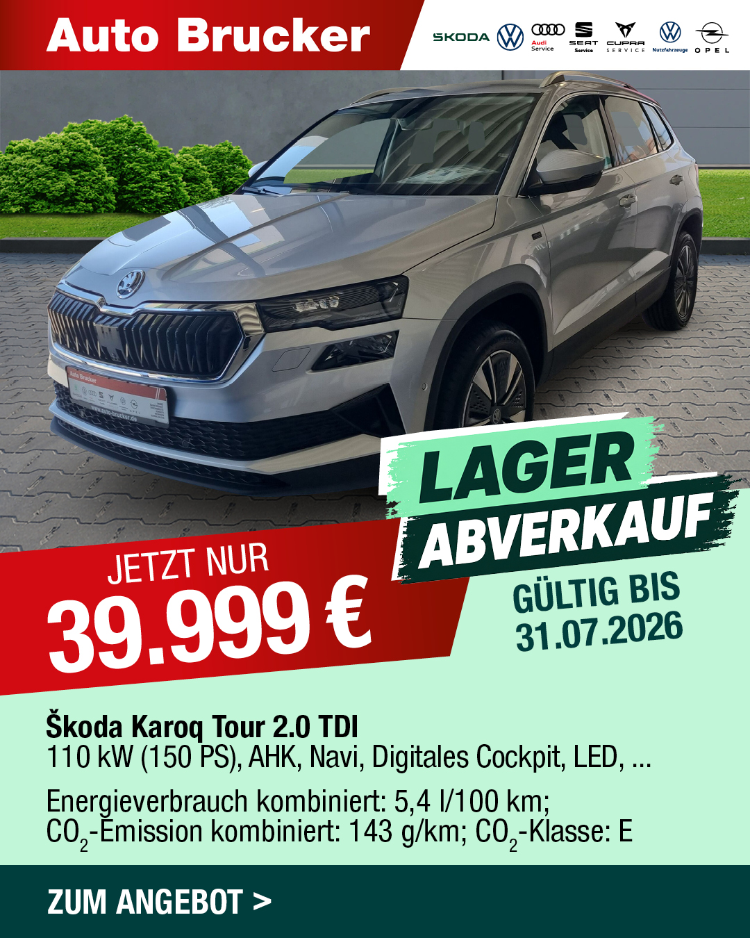 Lagerabverkauf Skoda Neuwagen